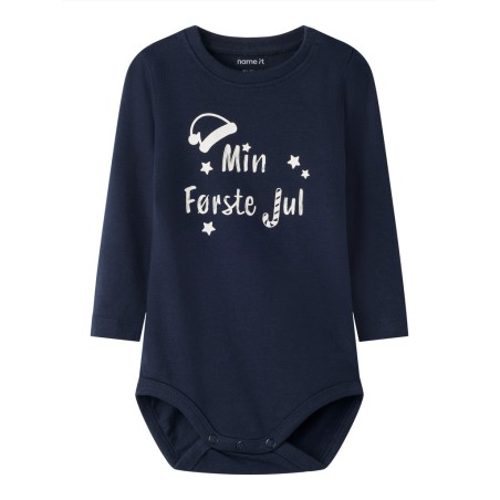 NAME IT BABY Jul langærmet bodystocking - Navy Blazer