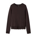 NAME IT KIDS pige - Rosima langærmet bluse - Chocolate Plum