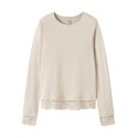 NAME IT KIDS pige - Rosima langærmet slim bluse - Birch