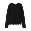 NAME IT KIDS pige - Rosima langærmet slim bluse - Black