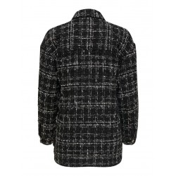 ONLY Bouclè Skjorte Jakke M. Grov Struktur - Sort