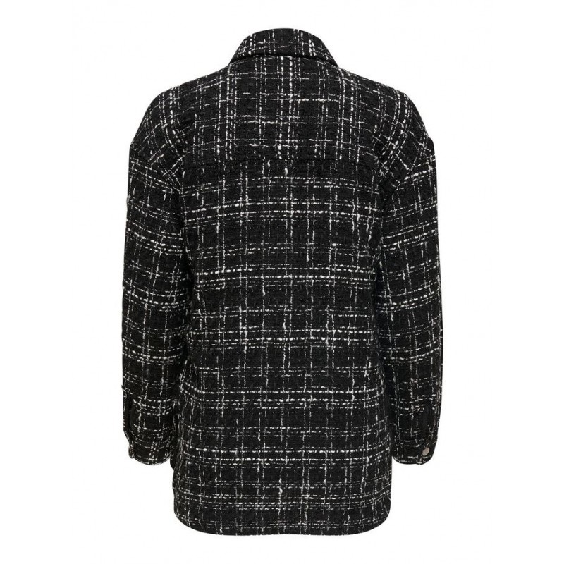 ONLY Bouclè Skjorte Jakke M. Grov Struktur - Sort