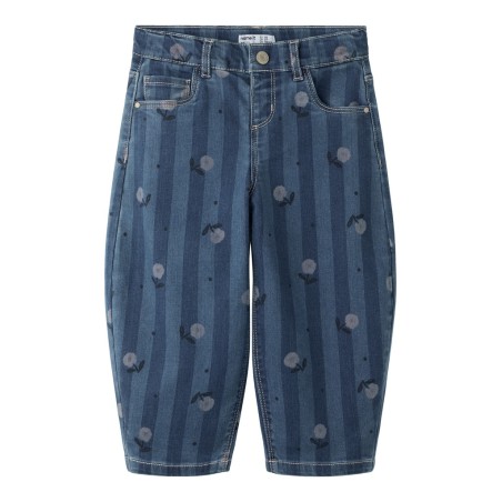 NAME IT MINI pige - Bella barrel jeans - Medium Blue Denim