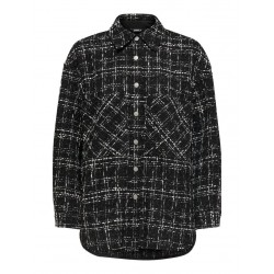 ONLY Bouclè Skjorte Jakke M. Grov Struktur - Sort
