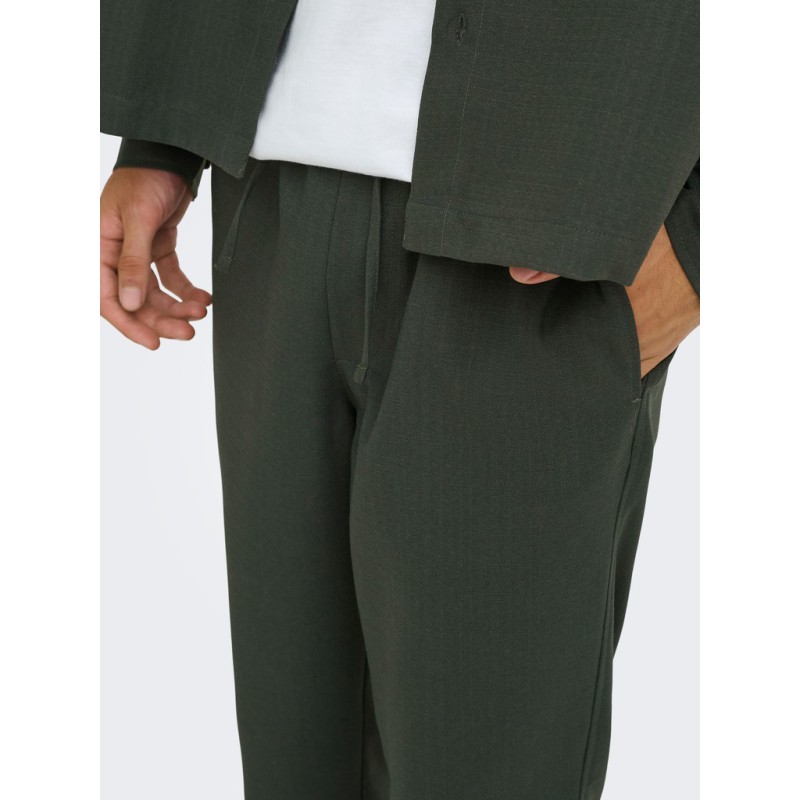 ONLY & SONS Hansi Edge straight bukser - Forest Night