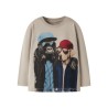 NAME IT MINI dreng - Rew langærmet bluse - Island Fossil