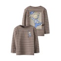 NAME IT MINI dreng - Olle Emil langærmet bluse - Walnut
