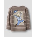 NAME IT MINI dreng - Olle Emil langærmet bluse - Walnut