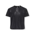 KIDS ONLY Dazzling kortærmet palliet top - Black