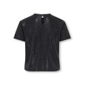 KIDS ONLY Dazzling kortærmet palliet top - Black