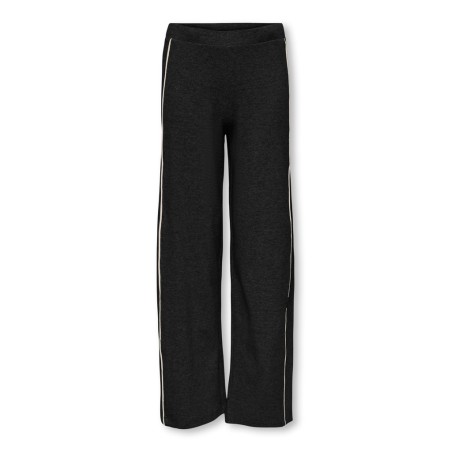 KIDS ONLY Lisa rib piping brede bukser - Black