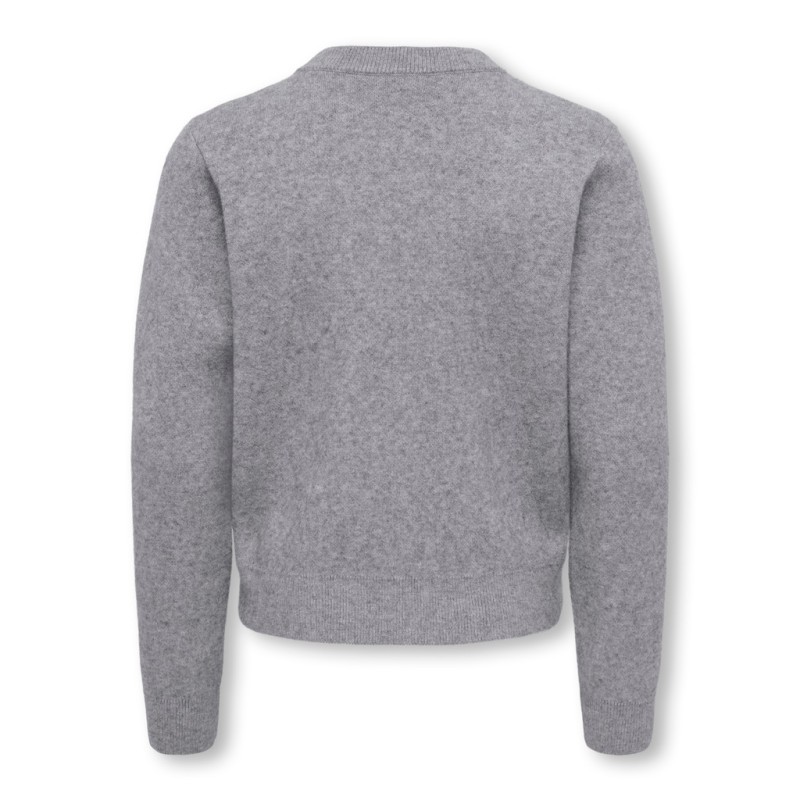 KIDS ONLY Harli argyle strik cardigan - Medium Grey Melange