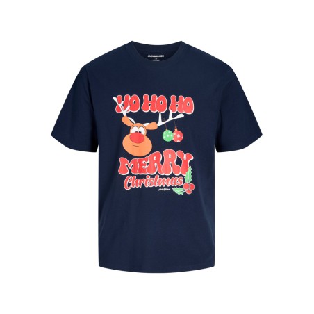 JACK & JONES JUNIOR Xmas fun kortærmet T-shirt - Navy Blazer
