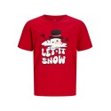 JACK & JONES JUNIOR Xmas fun kortærmet T-shirt - Barbados Cherry