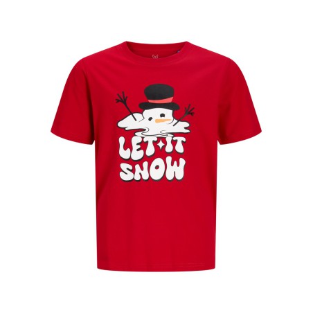 JACK & JONES JUNIOR Xmas fun kortærmet T-shirt - Barbados Cherry