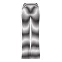 PIECEA Aya mellem talje flared bukser - Black / White
