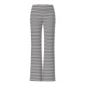 PIECEA Aya mellem talje flared bukser - Black / White