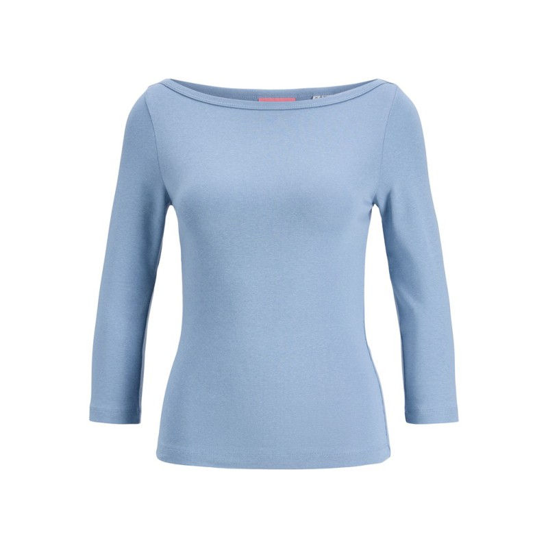 JJXX Star 3/4 boatneck bluse - Faded Denim