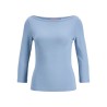 JJXX Star 3/4 boatneck bluse - Faded Denim
