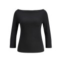 JJXX Star 3/4 boatneck bluse - Black