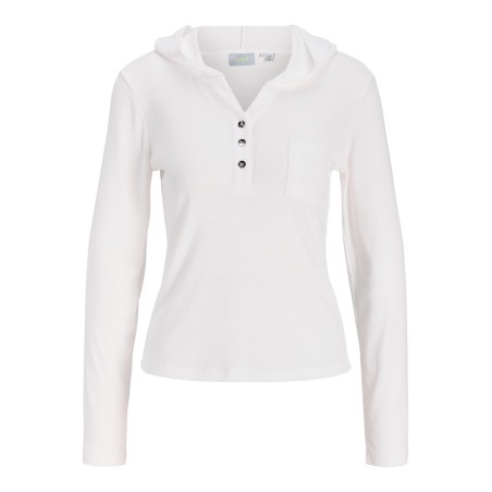 JJXX Henna langærmet hoodie bluse - Cloud Dancer