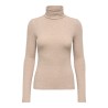 JDY Reno langærmet højhalset bluse - Oatmeal