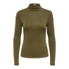 JDY Tallis langærmet højhalset bluse - Dark Olive