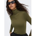 JDY Tallis langærmet højhalset bluse - Dark Olive