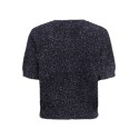 JDY Nadine kortærmet glimmer strik cardigan - Black / Silver