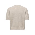 JDY Nadine kortærmet glimmer strik cardigan - Beige / Silver