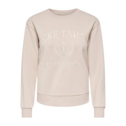 JDY Paris langærmet sweatshirt - Oatmeal