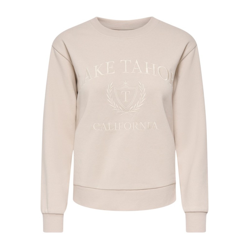 JDY Paris langærmet sweatshirt - Oatmeal