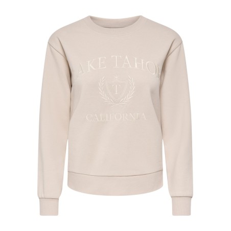 JDY Paris langærmet sweatshirt - Oatmeal