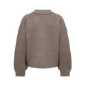JDY Kimie langærmet strik cardigan - Mulch