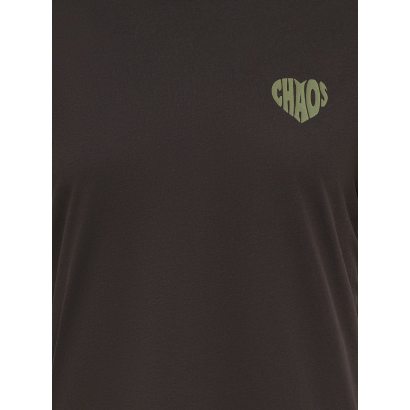 ONLY CARMAKOMA Esy kortærmet T-shirt - Coffee Bean / Chaos