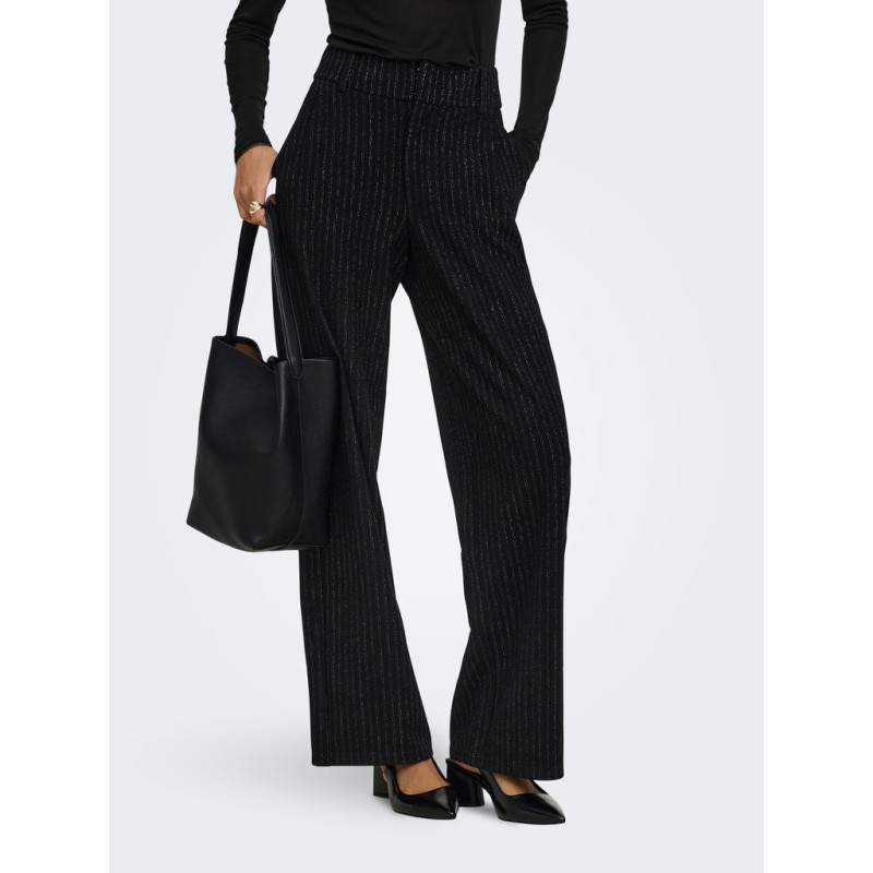 JDY Mary Occasion bukser - Black / Silver Pinstribe