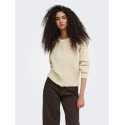 JDY Zoey Ella langærmet strik cardigan - Oatmeal / Monks Robe