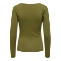 JDY Irena langærmet vandfald bluse - Dark Olive