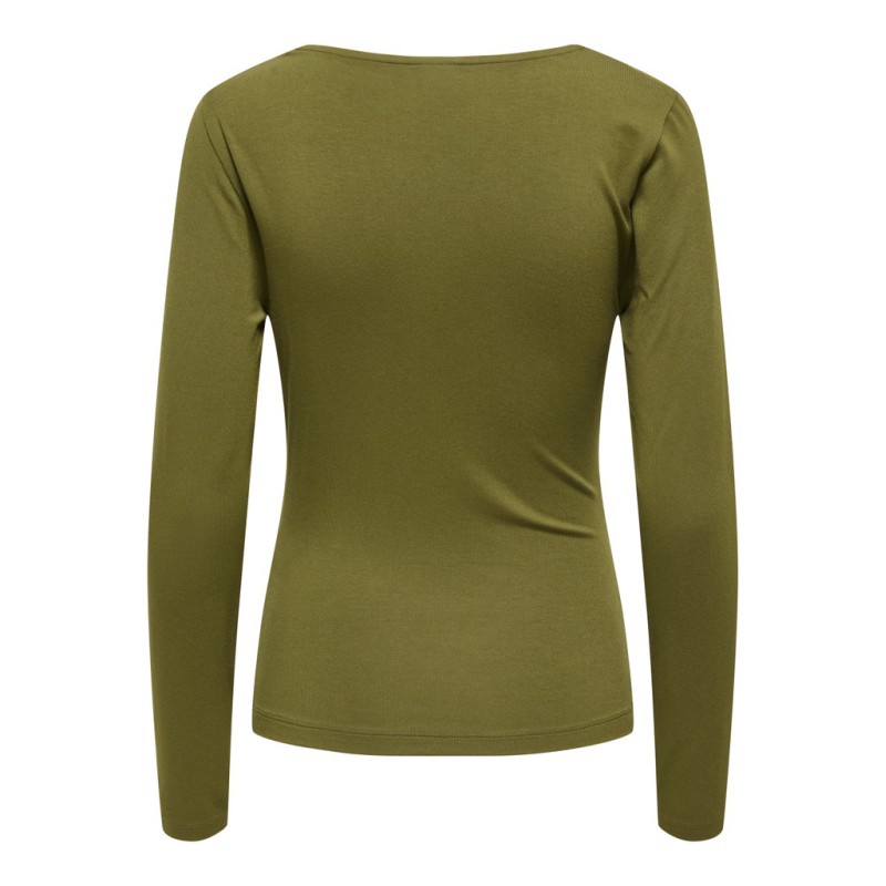 JDY Irena langærmet vandfald bluse - Dark Olive