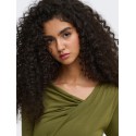 JDY Irena langærmet vandfald bluse - Dark Olive