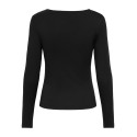 JDY Irena langærmet vandfald bluse - Black