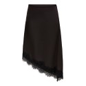 JDY Denise højtaljet blonde nederdel -  Chocolate Plum / Sort blonde