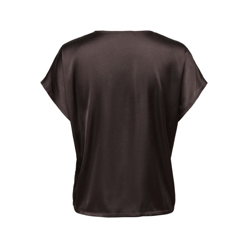 JDY Fifi kortærmet bluse - Chocolate Plum
