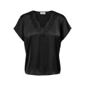 JDY Fifi kortærmet bluse - Black