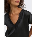 JDY Fifi kortærmet bluse - Black