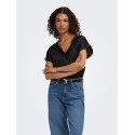 JDY Fifi kortærmet bluse - Black