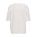JDY Pisa kortærmet oversize print T-shirt - Cloud Dancer: STUDIO