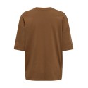 JDY Pisa kortærmet oversize print T-shirt - Bison: Just