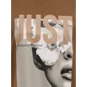 JDY Pisa kortærmet oversize print T-shirt - Bison: Just