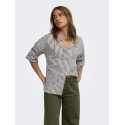 JDY Vesper langærmet loose skjorte - Cloud Dancer / DARK OLIVE